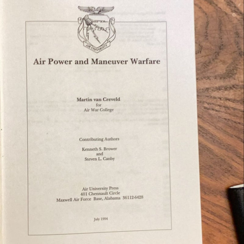 Air Power Maneuver and Warfare 