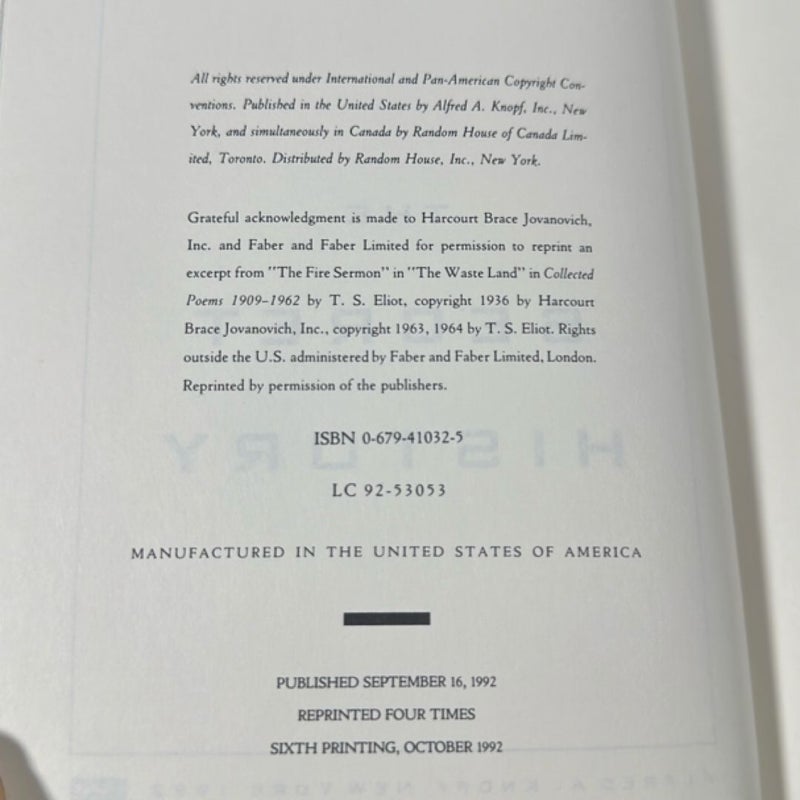 The Secret History 1992 Early Print