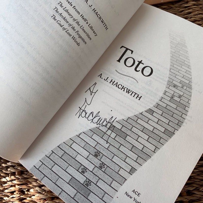 Signed TOTO  by A. J. Hackwith Wizard Of OZ Retelling 1st / First