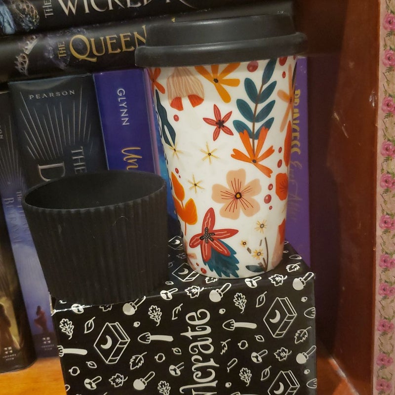 Fall bookish travel mug (owlcrate) 