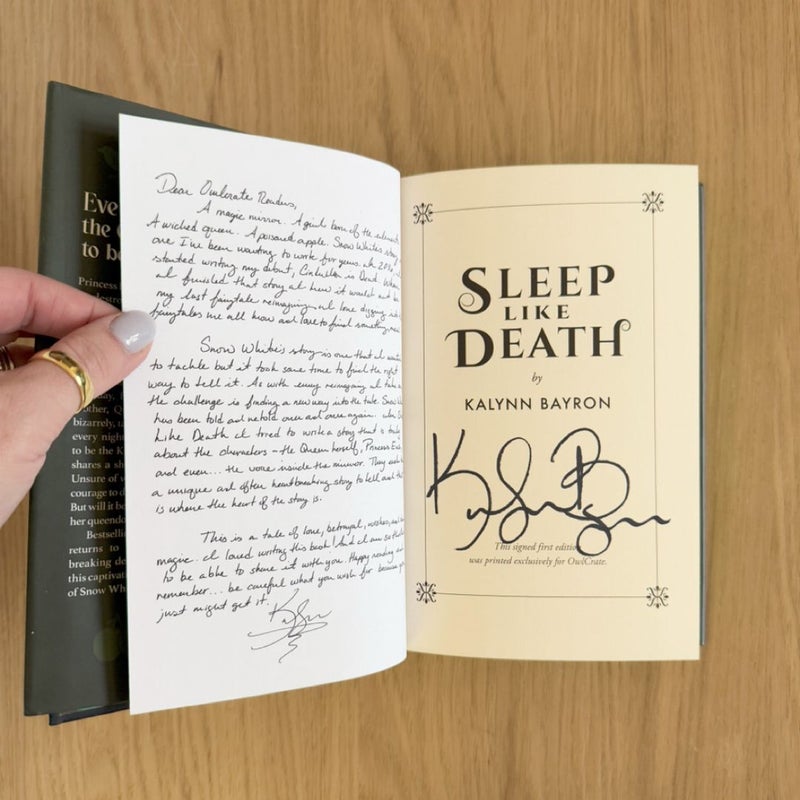 Sleep Like Death SIGNED *Owlcrate Exclusive Edition*