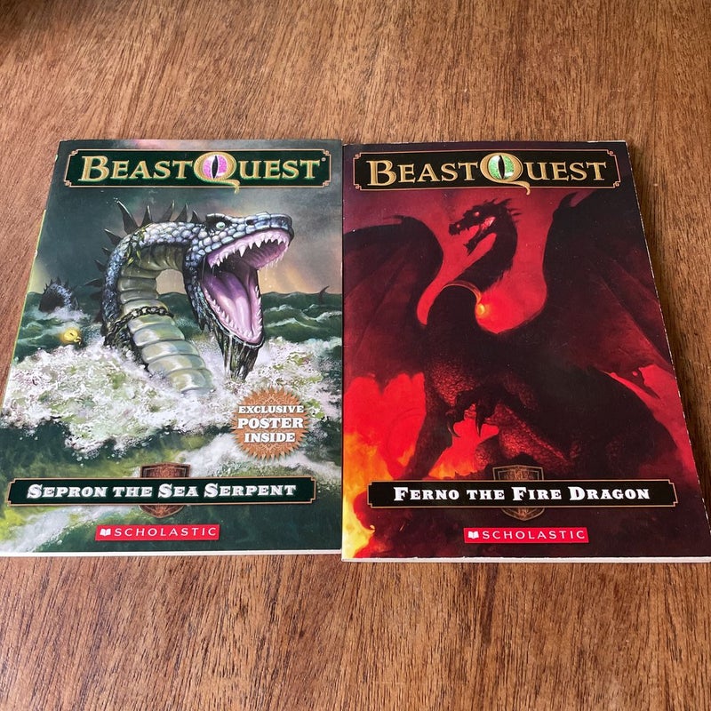BeastQuest book set 1&2- Ferno the Fire Dragon