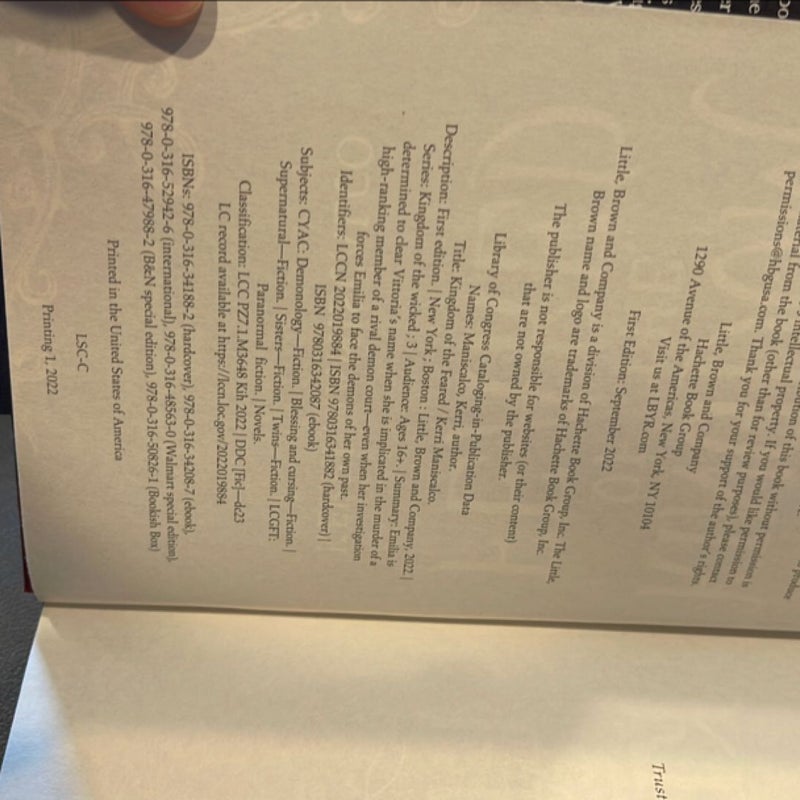 Kingdom of the Feared B&N Edition