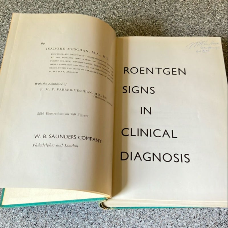 *Roentgen Signs in Clinical Diagnosis 