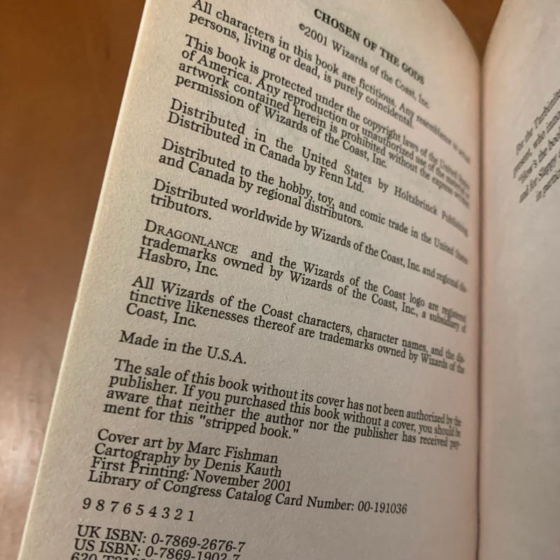 DragonLance: Complete Kingpriest Trilogy Set: Chosen of the Gods, Divine Hammer, Sacred Fire, All First Edition First Printing