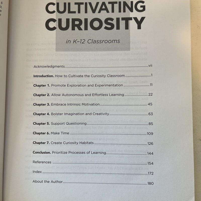 Cultivating Curiosity in K-12 Classrooms