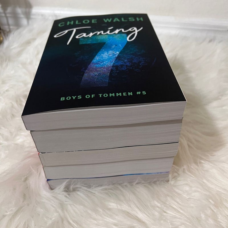 Boys of Tommen (Binding 13) series 1-5 Chloe Walsh ombre spines
