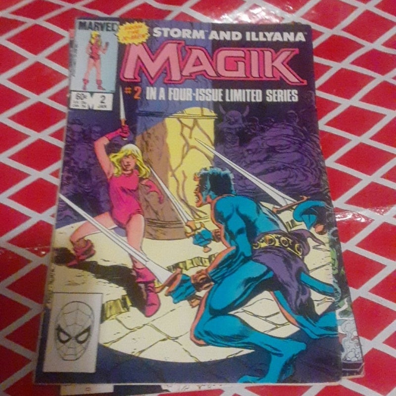 Magik 1,2,3,4 1983 Mini Series Chris Claremont ( X-Men, Storm) issues 2,4 have stained covers