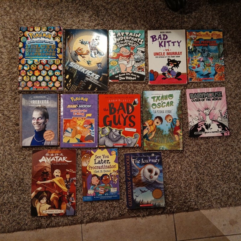 13 softcover middle/high school books