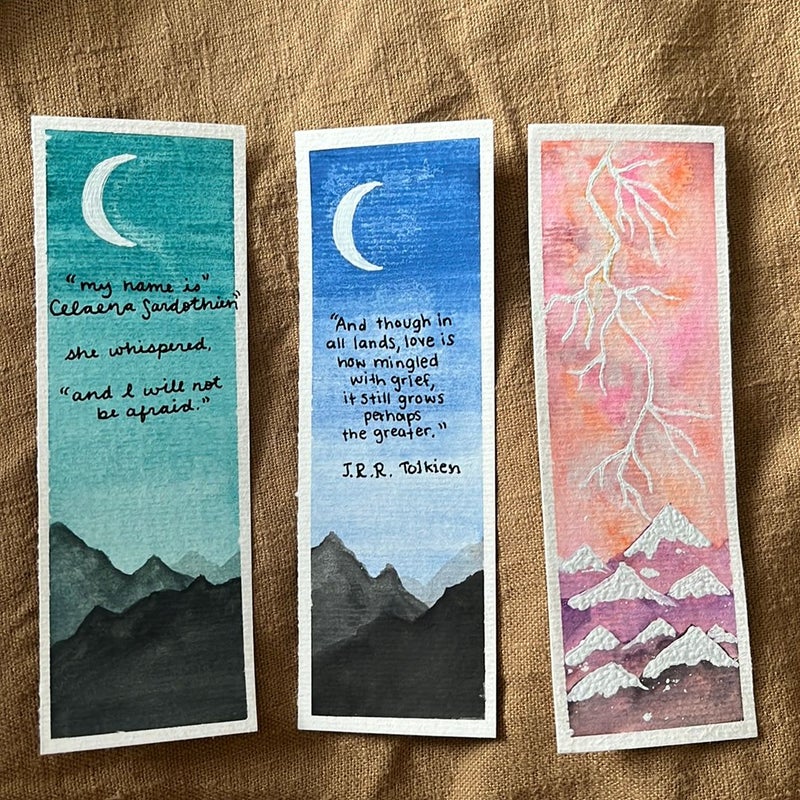 Watercolor Bookmarks 