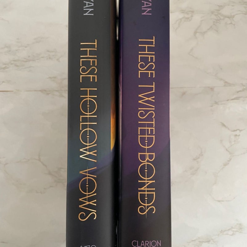 These hollow vows and these twisted bonds signed hardcover set 