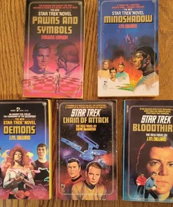 Lot of 5 Star Trek Original Series Novels 1985 1986 1987