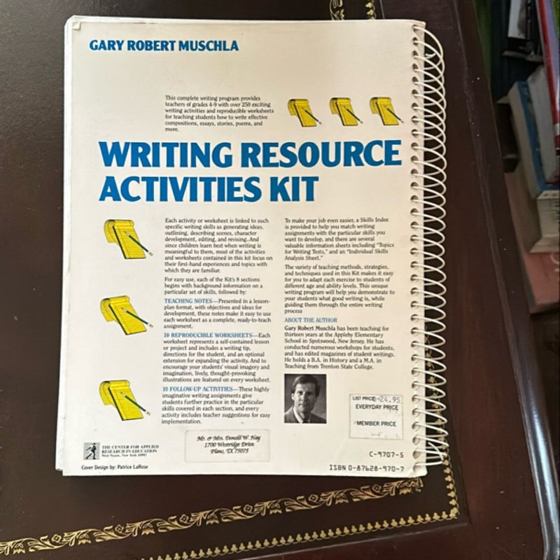 Writing Resource Activities Kit