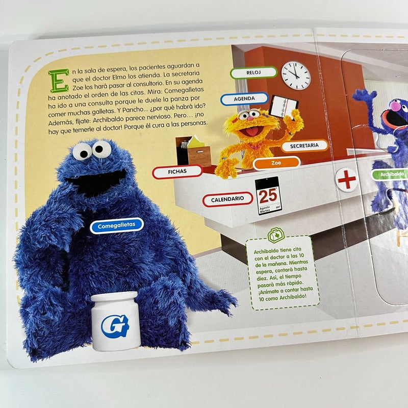 Spanish Plaza Sesamo Los oficios de Elmo Sera Doctor with Puzzles