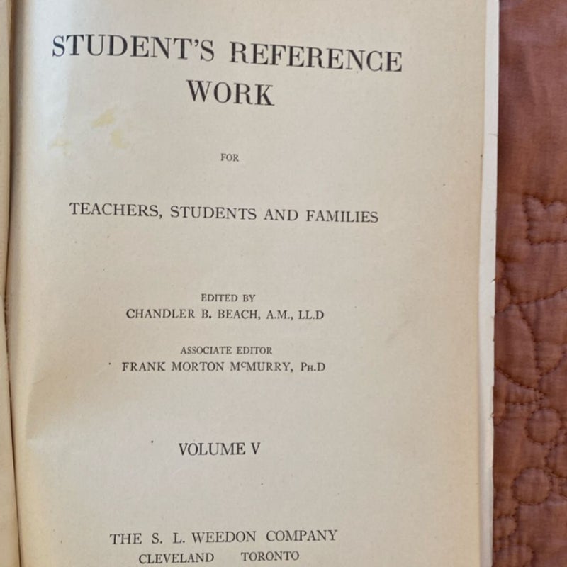 The New Student’s Reference Work for Teachers, Students and Families 