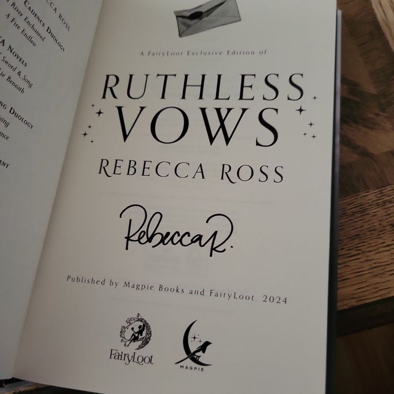 Divine Rivals & ruthless vows by rebecca ross