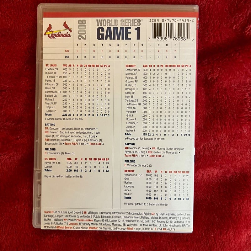 STL Cardinals 2006 World Series 8 DVD set Collector’s Edition