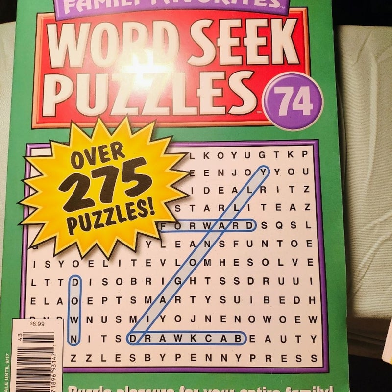 Family favorites word seek puzzles