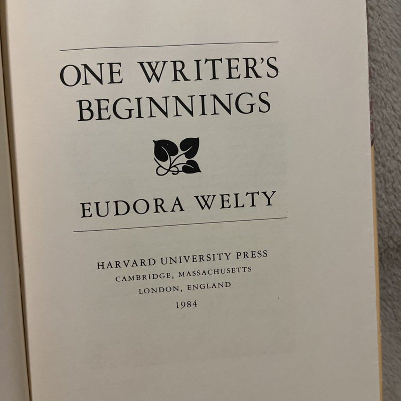 One Writer's Beginnings