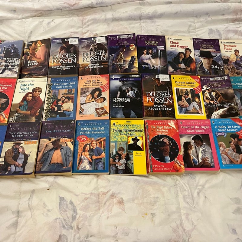 30 Harlequin Intrigue Books