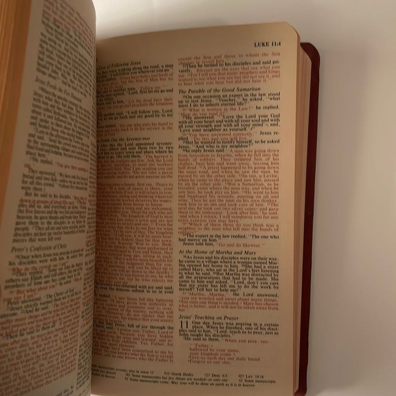 Holy Bible NIV Zondervan Red Letter 1984