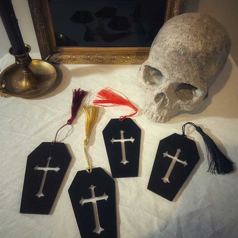 Wood Coffin Bookmarks