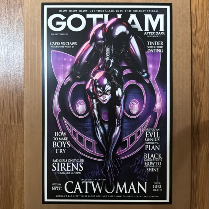 Gotham Catwoman Art Print DC Comics Signed