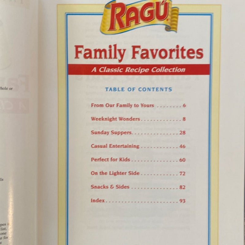 Ragu Family Favorites - Favorite Brand Name