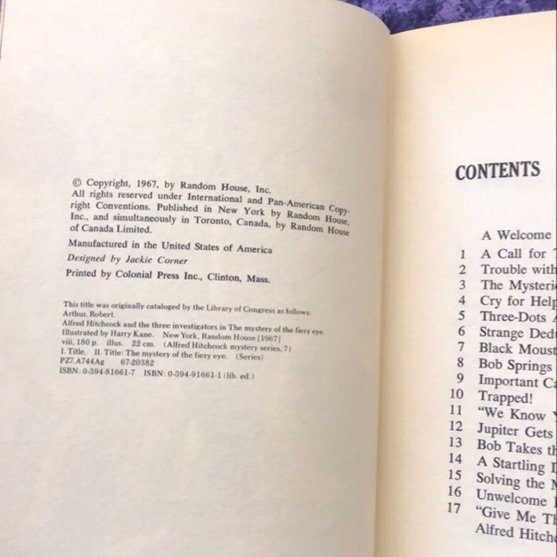 Alfred Hitchcock and the Three Investigators in the Mystery of the Fiery Eye