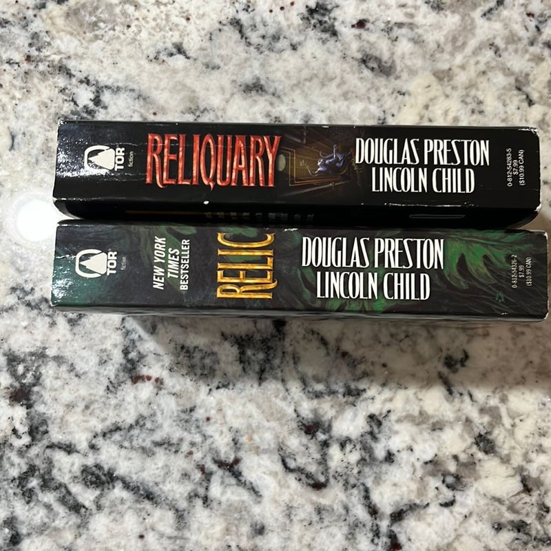 Lot of 2 Pendergast Books - Relic & Reliquary