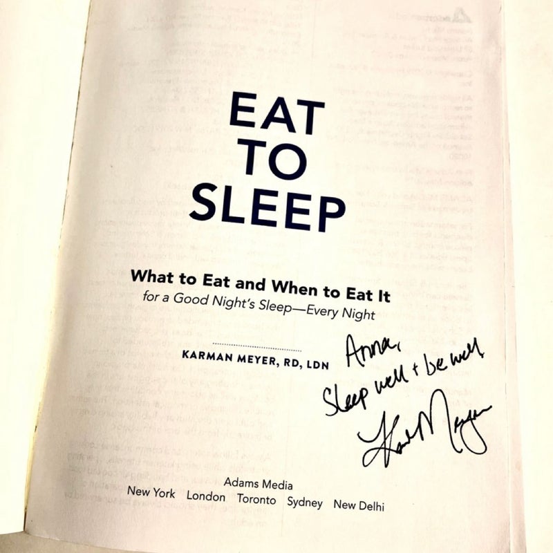 Eat To Sleep - Signed Copy