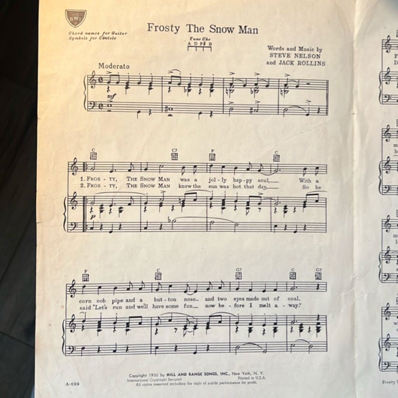 Vintage Frosty the Snowman sheet music