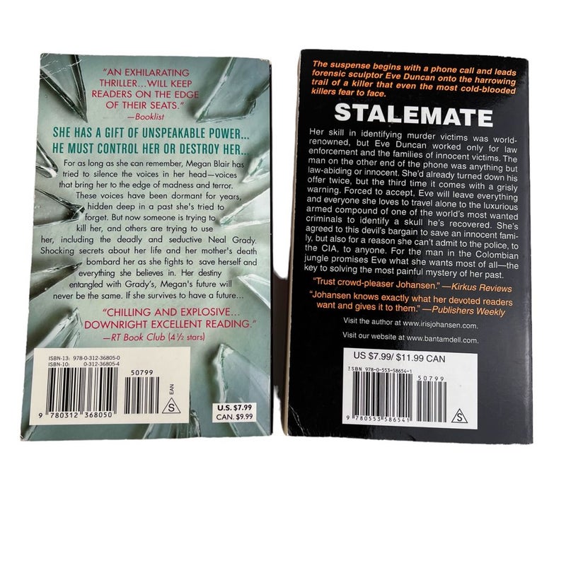 Stalemate & Pandora’s Daughter - 2 book bundle Iris Johansen