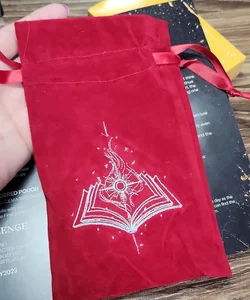 Guild of knowledge embroidered pouch