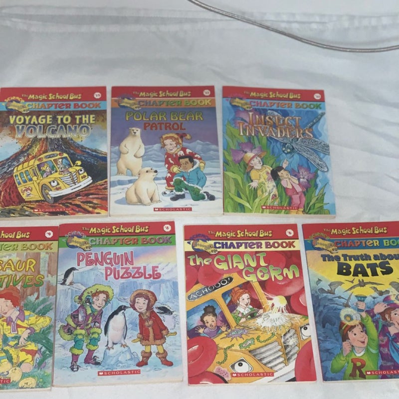 Lot of 7 The Magic School Bus Science Chapter Books - Scholastic paperback