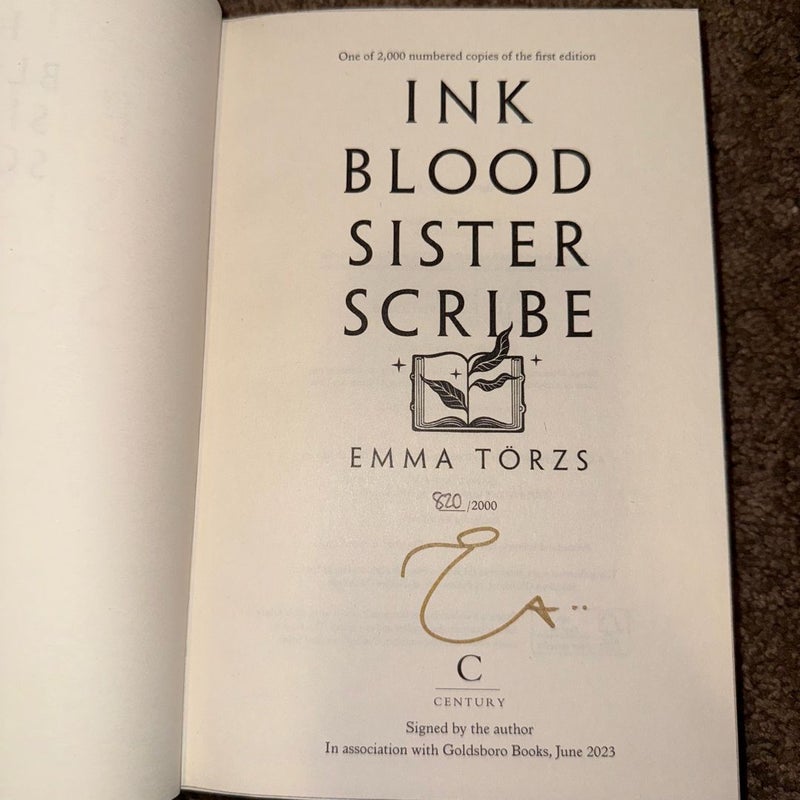 Goldsboro Signed Ink Blood Sister Scribe