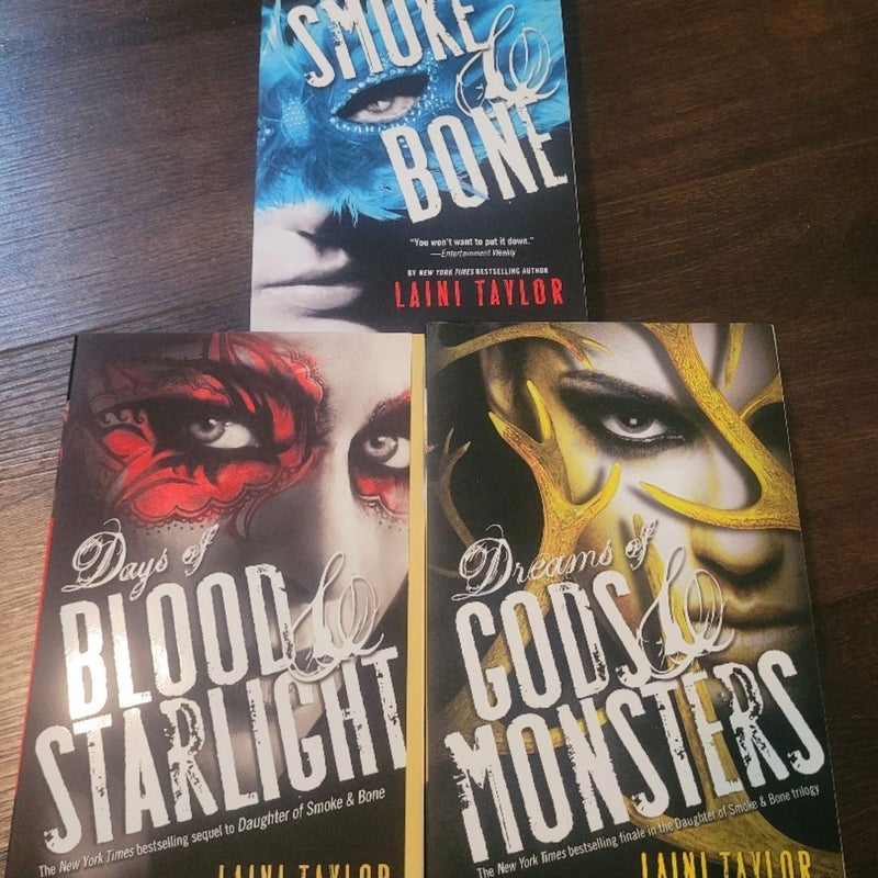 SIGNED The Daughter of Smoke & Bone Trilogy Paperback Set