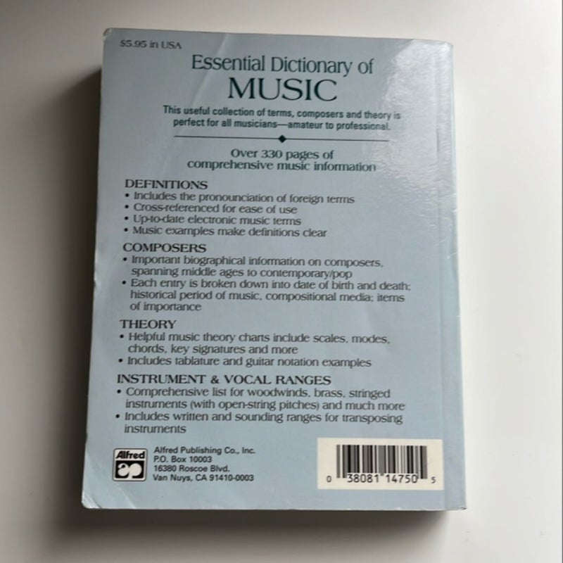 Essential Dictionary of Music 