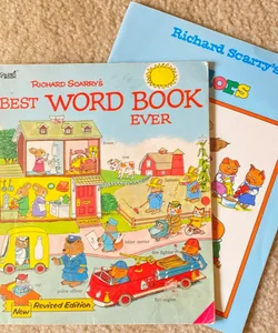 Richard Scarry Best Word Book Ever and Colors lot of 2 