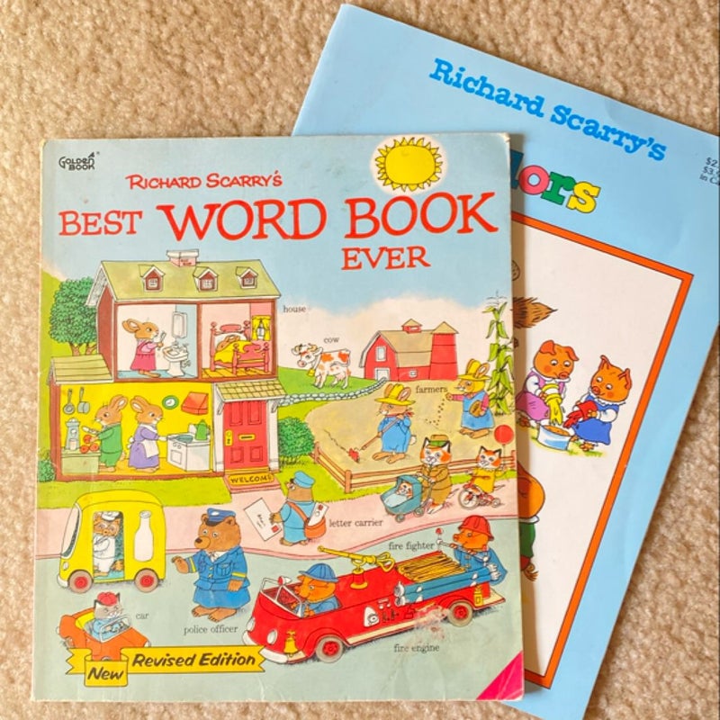 Richard Scarry Best Word Book Ever and Colors lot of 2 