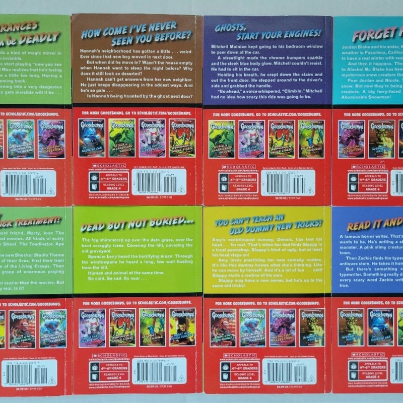 GOOSEBUMPS HORROR BOOK LOT OF 8 BY R.L. STINE ALL 2015 SCHOLASTIC 1ST EDITIONS