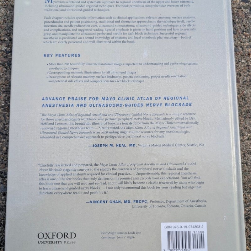 Mayo Clinic Atlas of Regional Anesthesia and Ultrasound-Guided Nerve Blockade