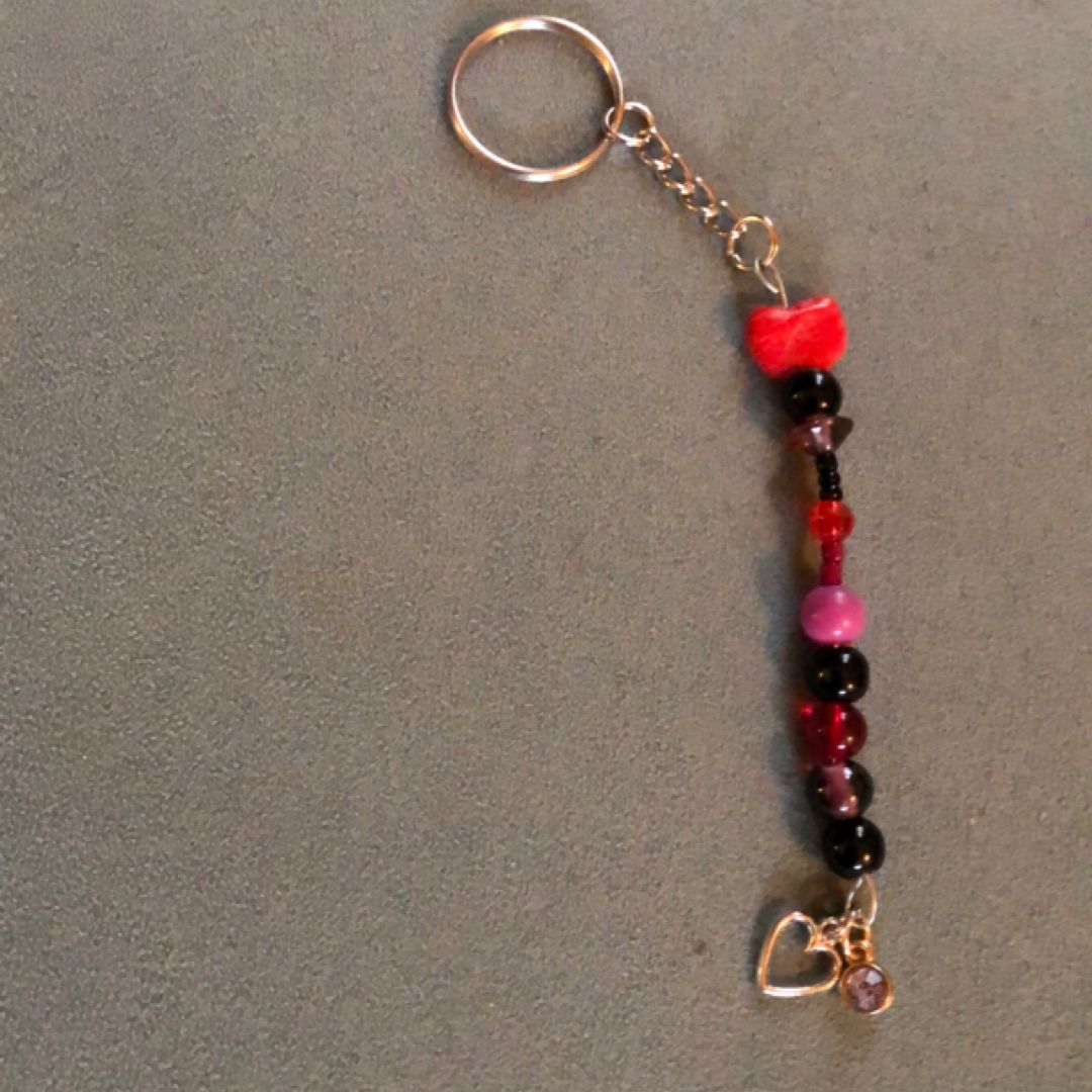 Handmade Dark romance inspired keychain