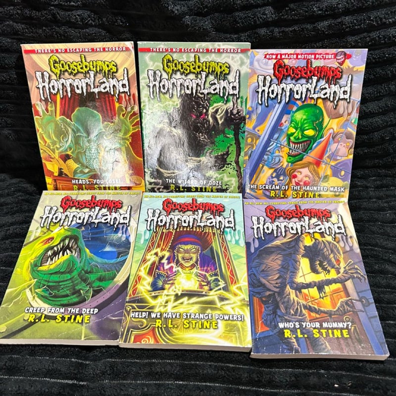 Set of 6 Goosebumps Horrorland Books