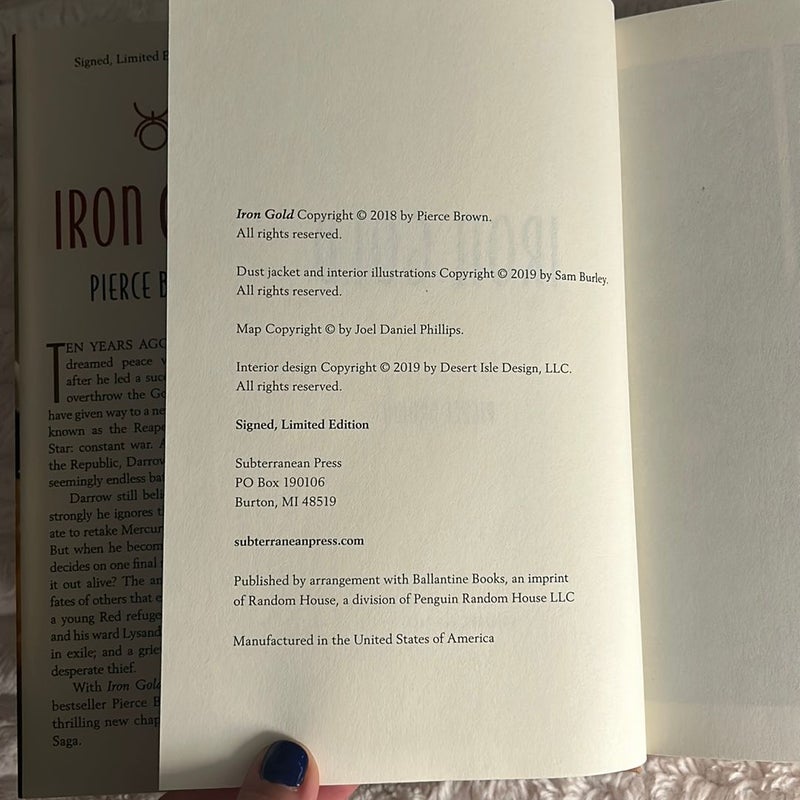 IRON GOLD subterranean press signed and numbered edition 