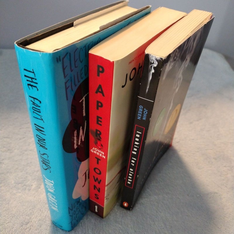 * BUNDLE of 3 * The Fault in Our Stars, Paper Towns, & Looking for Alaska