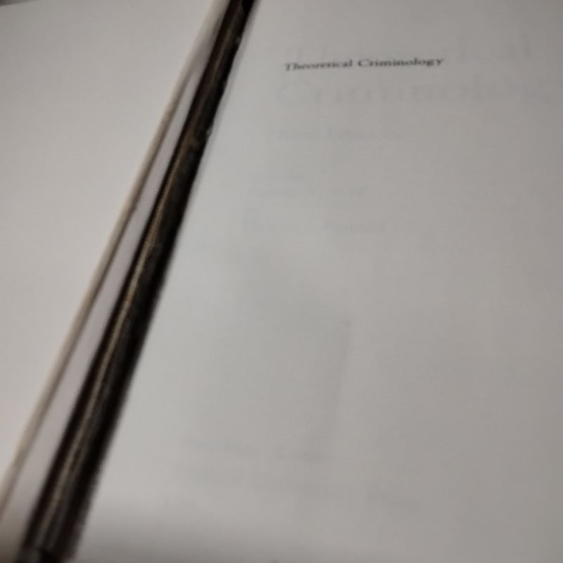 Theoretical Criminology (THIRD EDITION) by George B. Vold, Hardcover ...