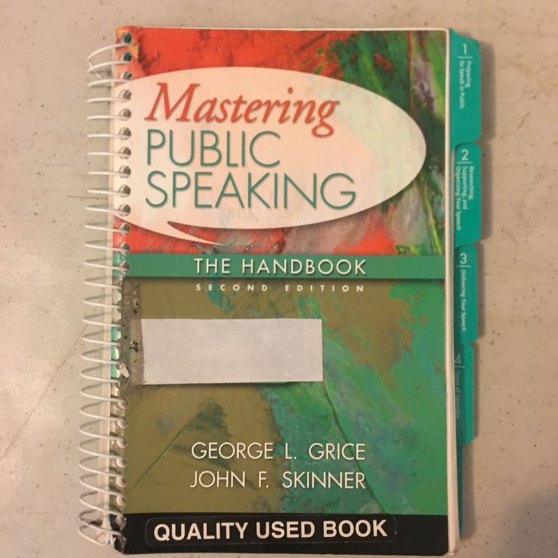 Mastering Public Speaking 2nd Edition by George L. Grice, Paperback ...