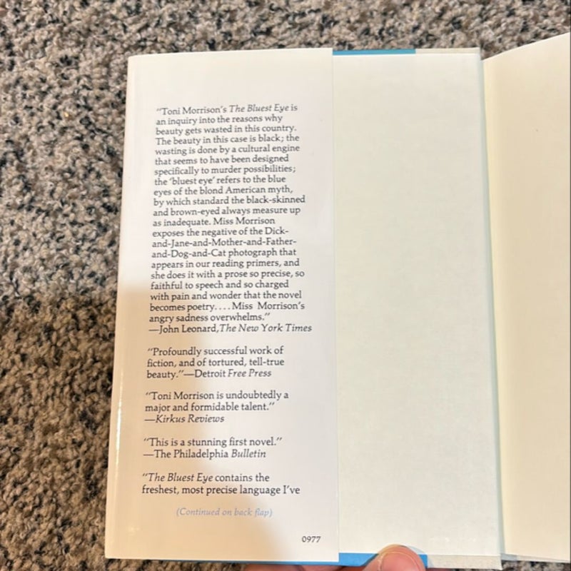 The Bluest Eye First Edition Third Printing