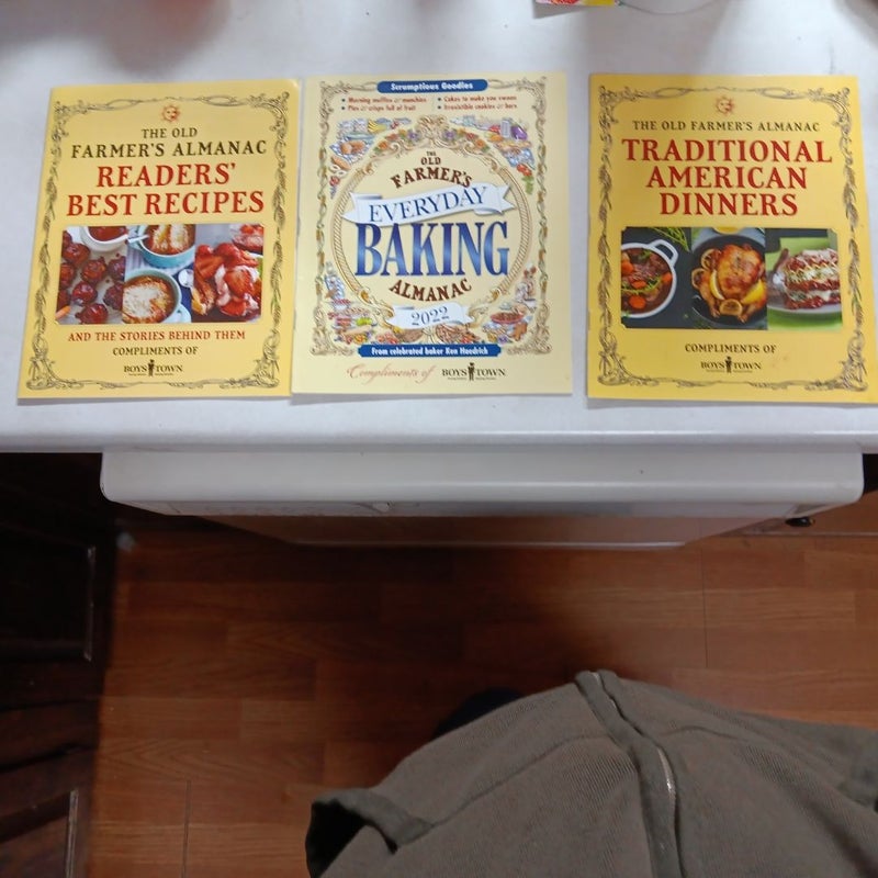 THE OLD FARMERS ALMANAC   3 editions of recipes